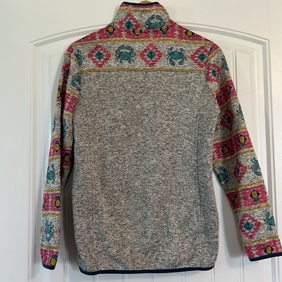 Simply Southern aztec crab 1/4 snap pullover better sweater Small - Picture 4 of 5
